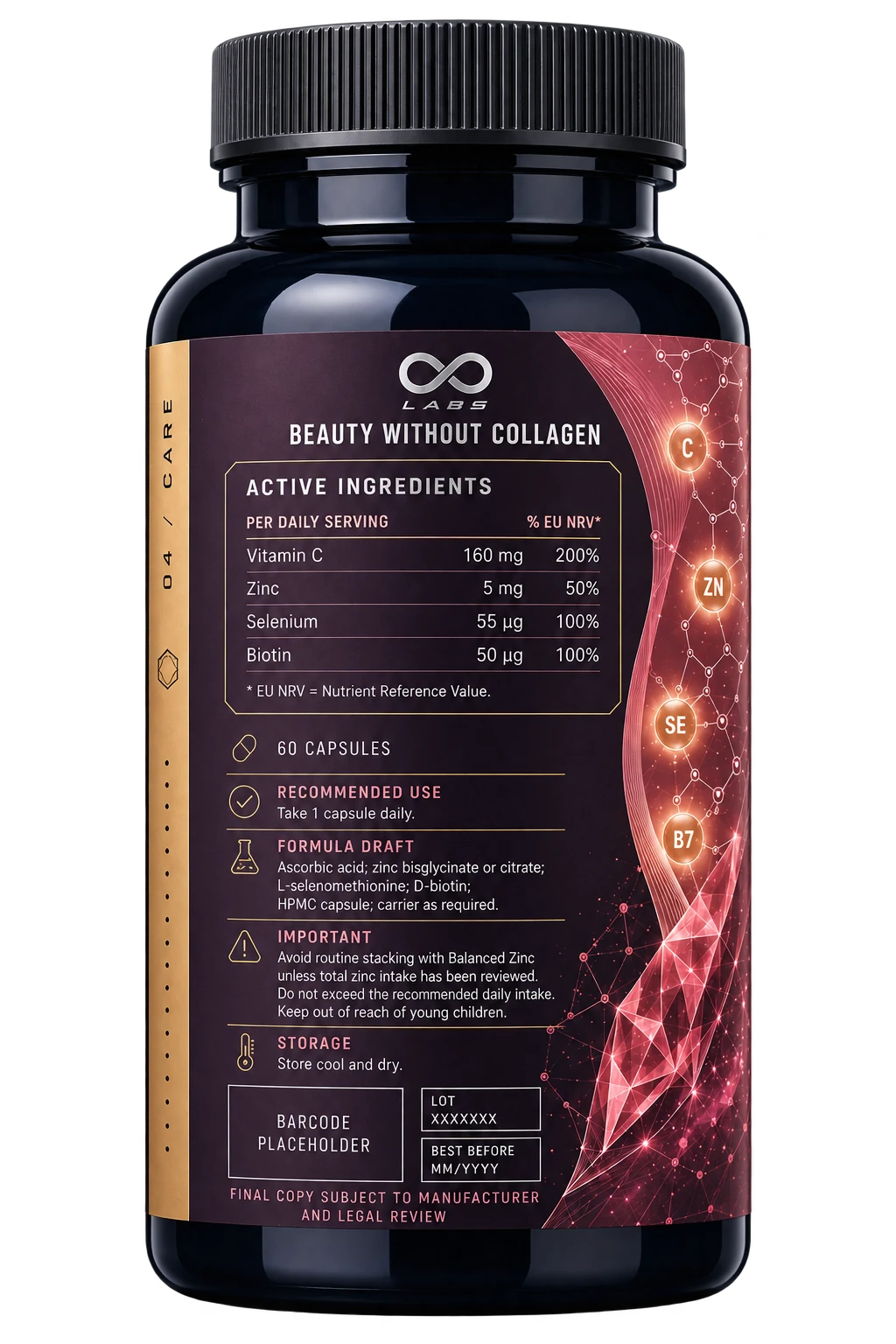 Beauty Without Collagen back label