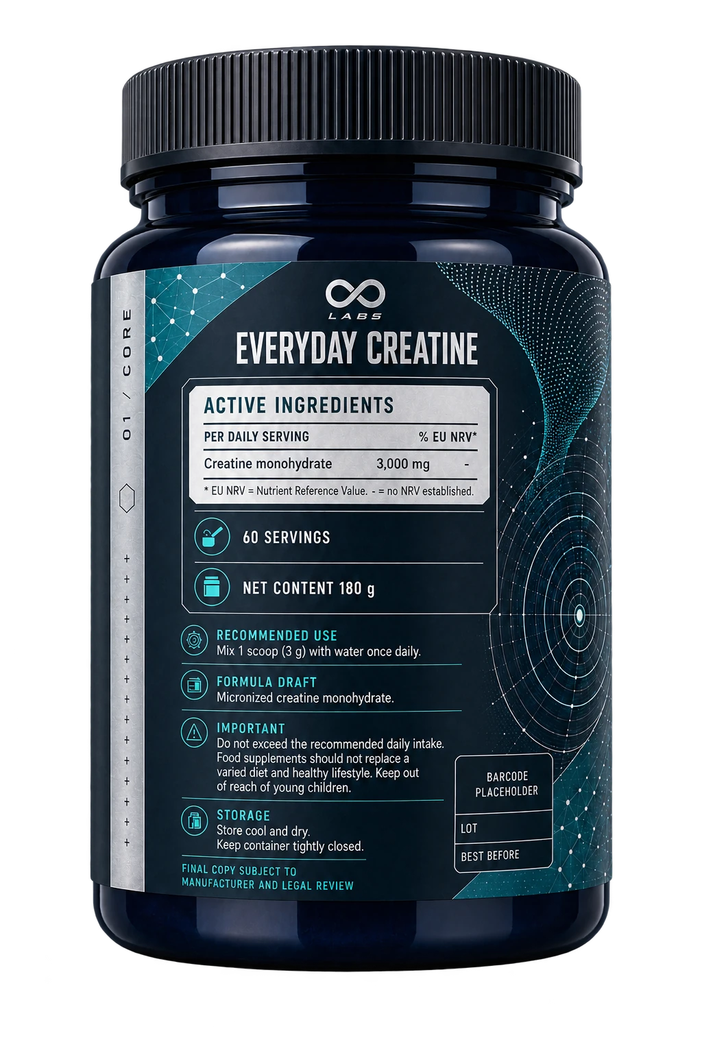 Everyday Creatine back label
