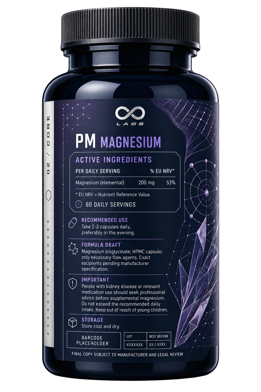 PM Magnesium back label